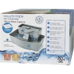 PetSafe Drinkwell Multi-Tier Plastic Dog & Cat Fountain -Pup Haven Sales Store 63128 PT8. AC SS1800 V1545233218