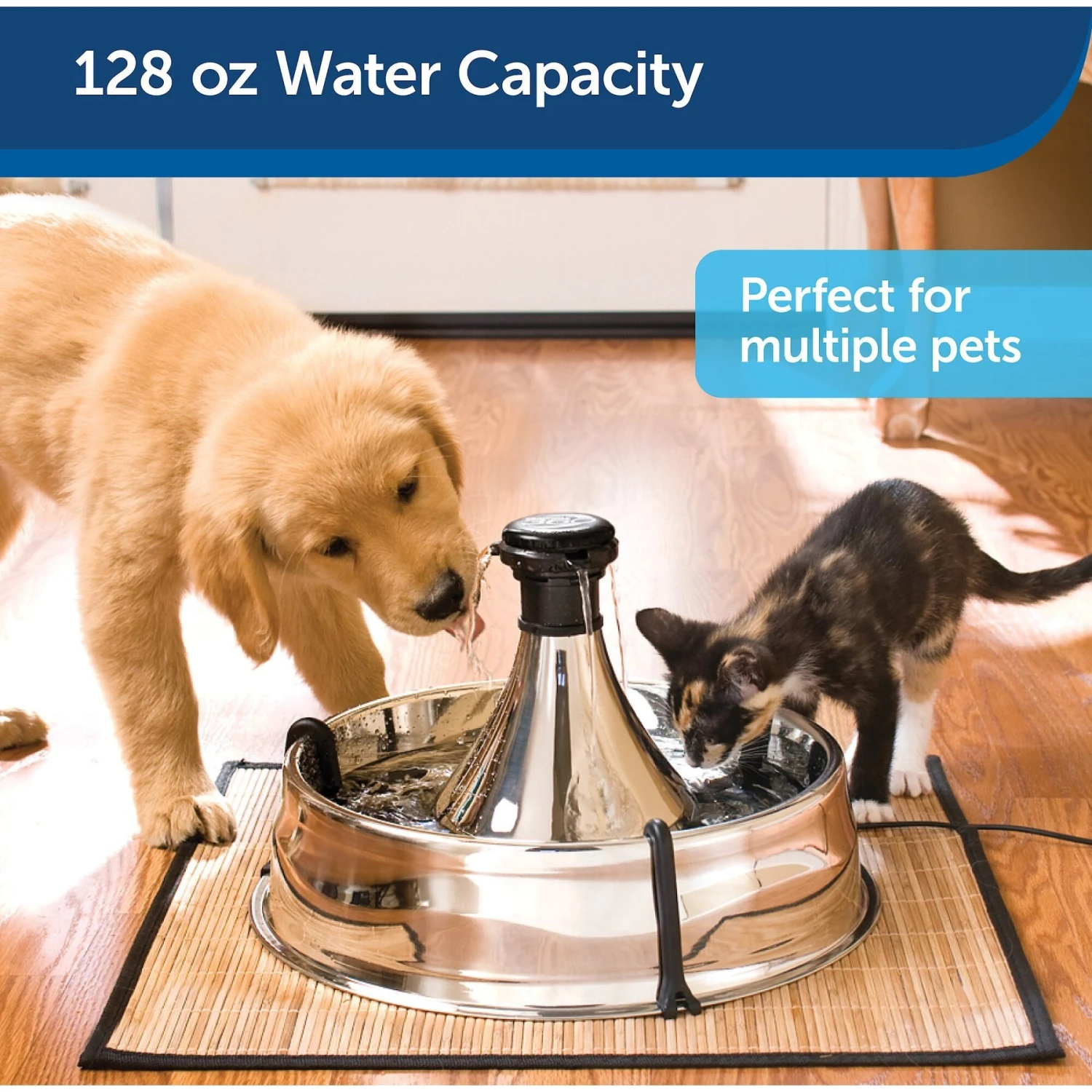 PetSafe Drinkwell 360 Stainless Steel Cat & Dog Water Fountain, 128-oz 2 PetSafe Drinkwell 360 Stainless Steel Cat & Dog Water Fountain, 128-oz - Image 2