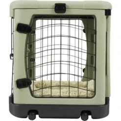 Pet Gear The Other Door Double Door Collapsible Wire Dog Crate & Plush Pad, Sage -Pup Haven Sales Store 64489 PT5. AC SS1800 V1562169793