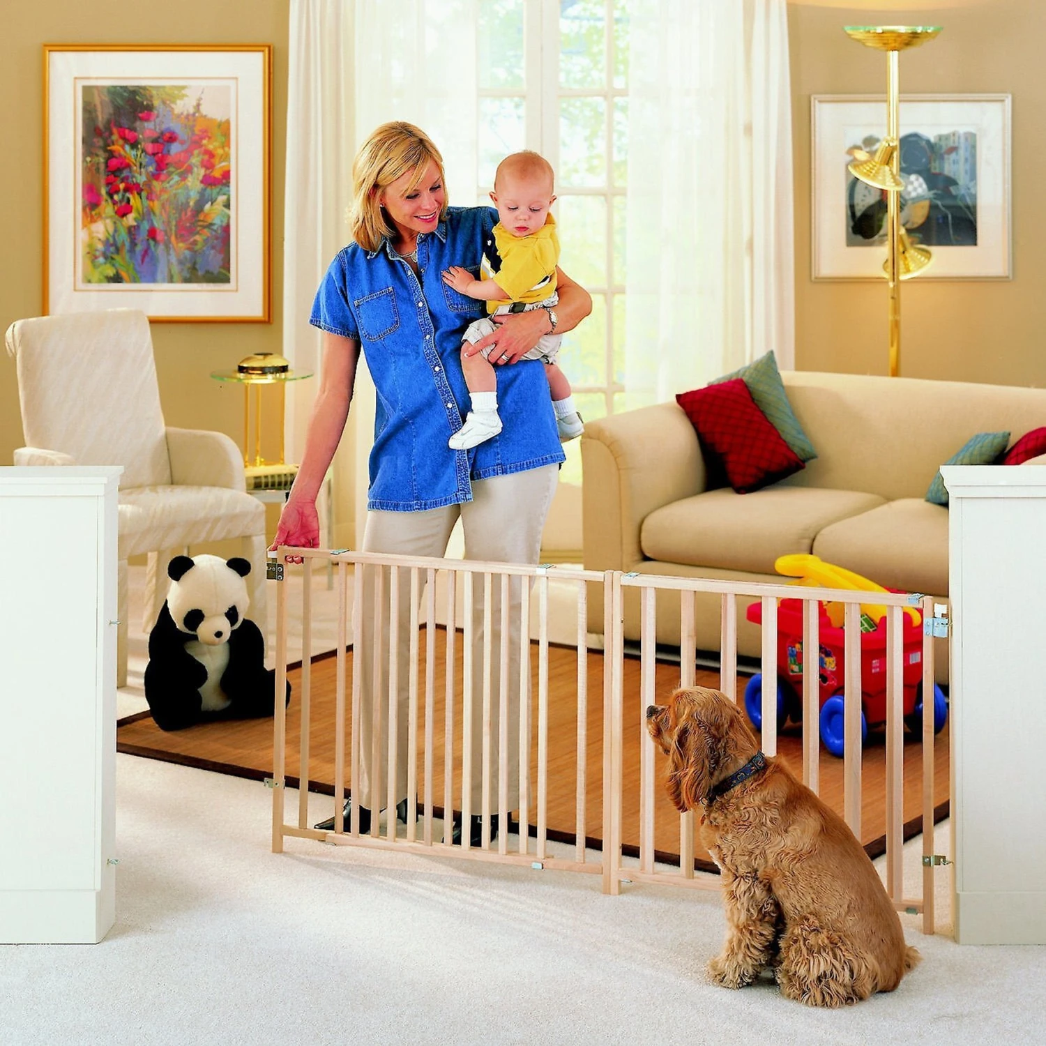MyPet Wood Extra-Wide Swing Pet Gate For Dogs & Cats 5 MyPet Wood Extra-Wide Swing Pet Gate For Dogs & Cats - Image 5