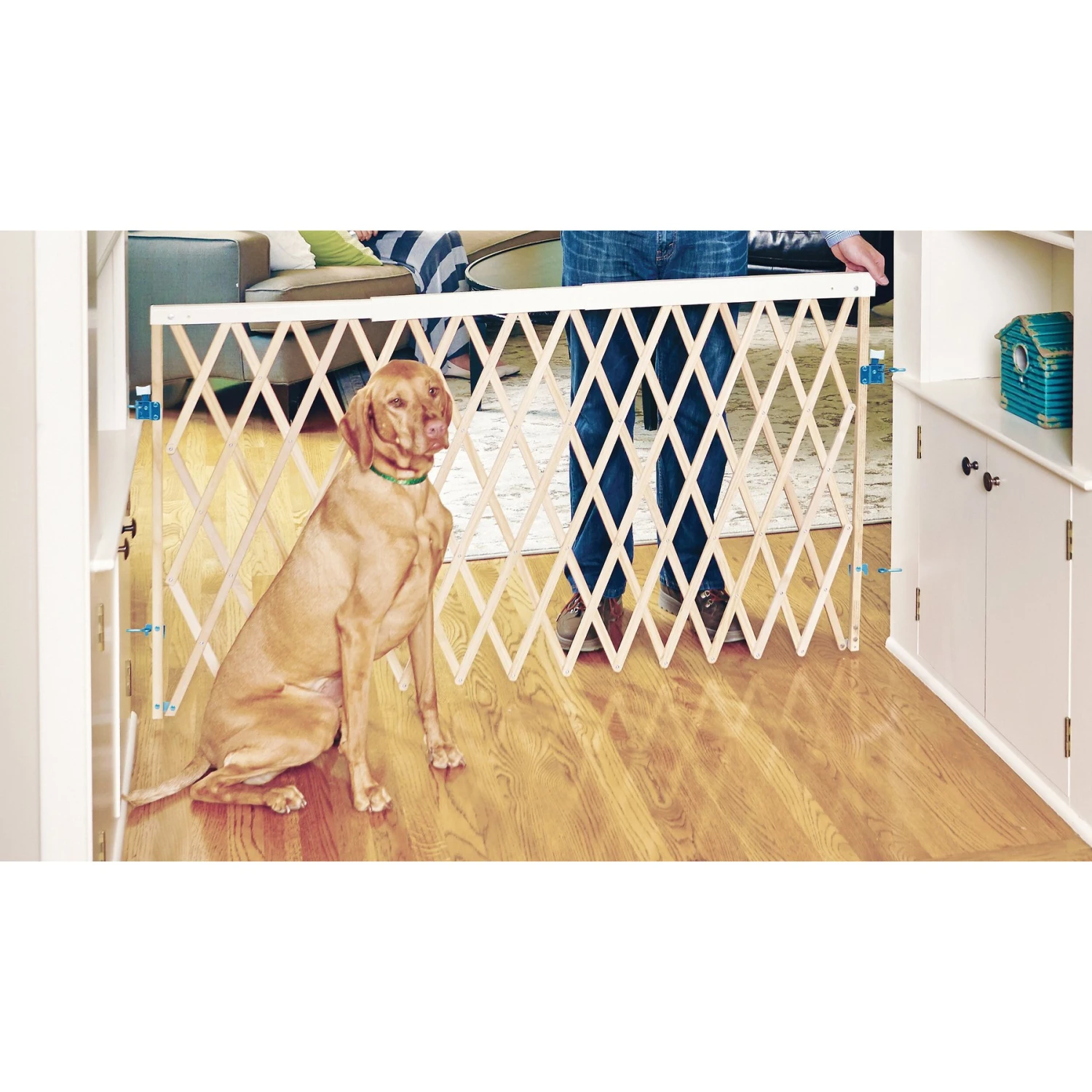 MyPet Wood Expandable Swing Gate For Dogs & Cats 1 MyPet Wood Expandable Swing Gate For Dogs & Cats
