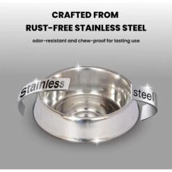 Iconic Pet Anti Ant Stainless Steel Non Skid Dog & Cat Bowl, 2 Count -Pup Haven Sales Store 652046 PT3. AC SS1800 V1663880784