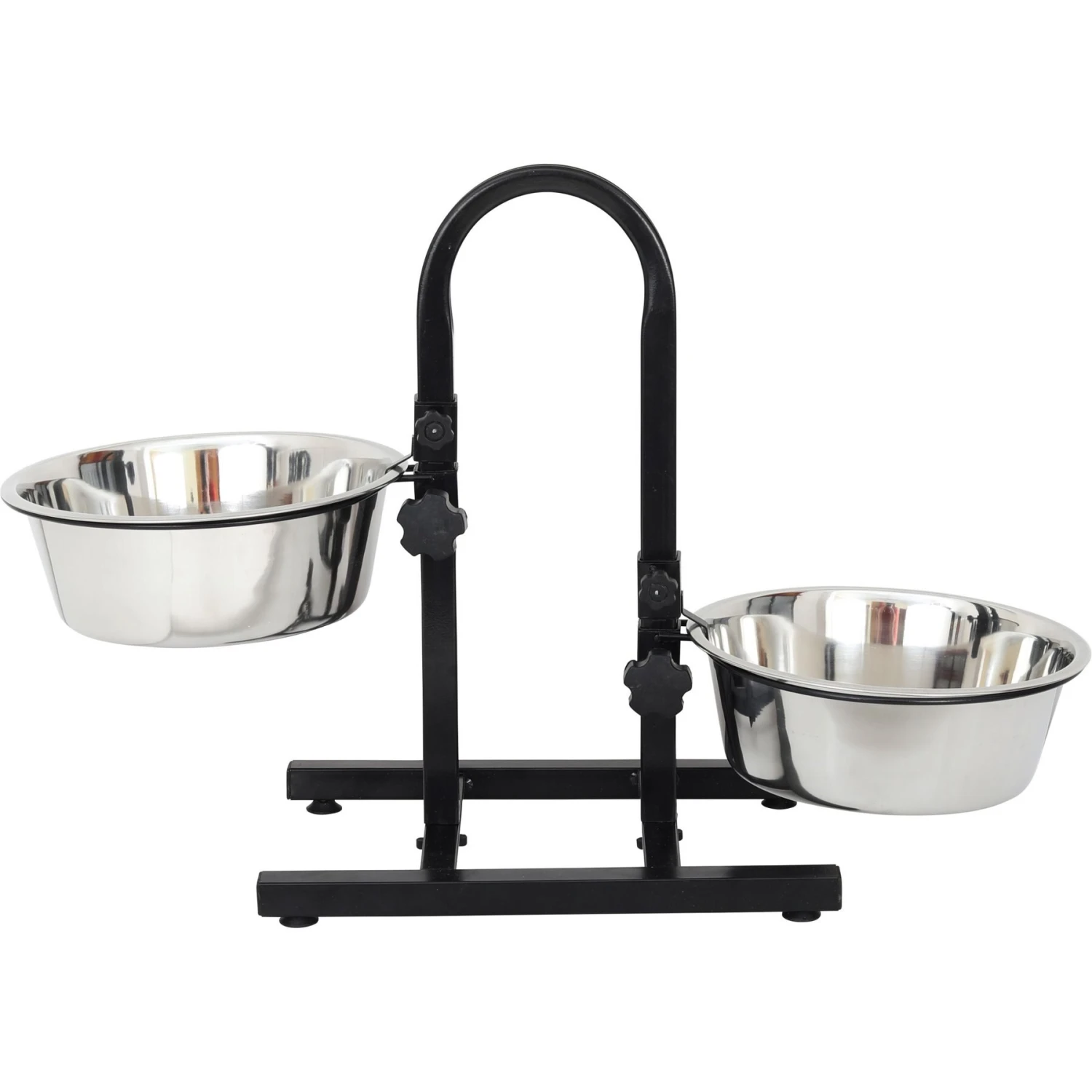 Iconic Pet U Design Adjustable Stainless Steel Pet Double Dog Bowl 1 Iconic Pet U Design Adjustable Stainless Steel Pet Double Dog Bowl