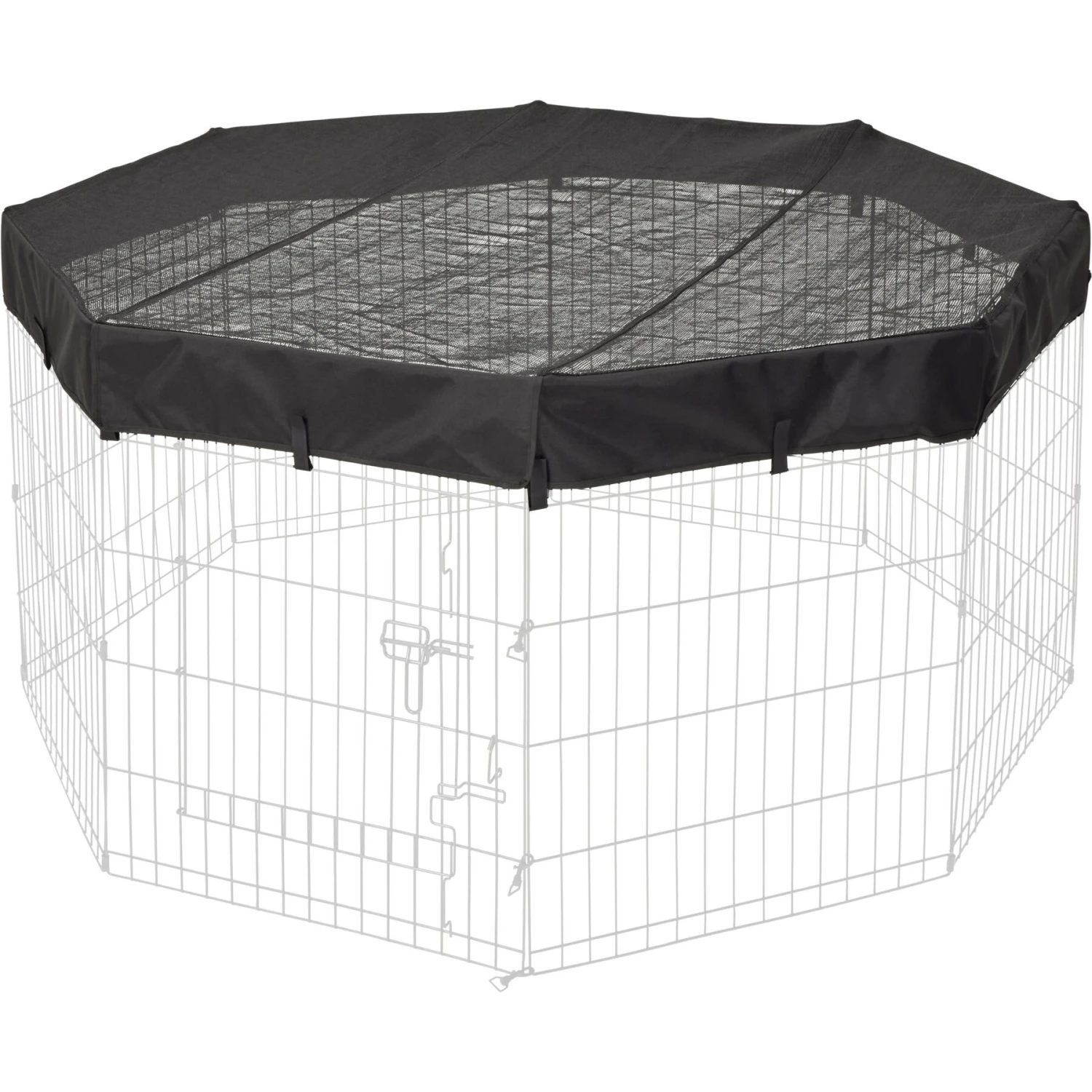 MidWest Exercise Pen Top Fabric Mesh Sunscreen Accessory, Octagonal Configuration, Black 1 MidWest Exercise Pen Top Fabric Mesh Sunscreen Accessory, Octagonal Configuration, Black