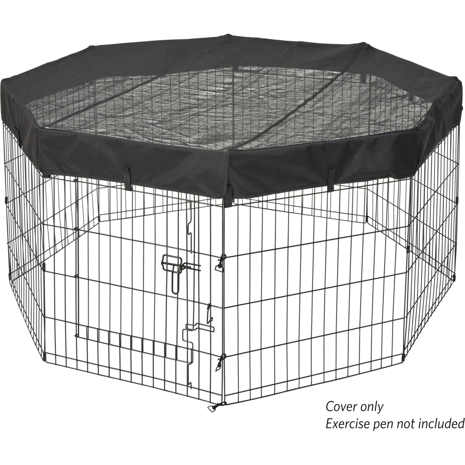 MidWest Exercise Pen Top Fabric Mesh Sunscreen Accessory, Octagonal Configuration, Black 7 MidWest Exercise Pen Top Fabric Mesh Sunscreen Accessory, Octagonal Configuration, Black - Image 7