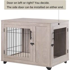 Unipaws Wooden Wire Furniture Style Dog Crate -Pup Haven Sales Store 661110 PT4. AC SS1800 V1666298486
