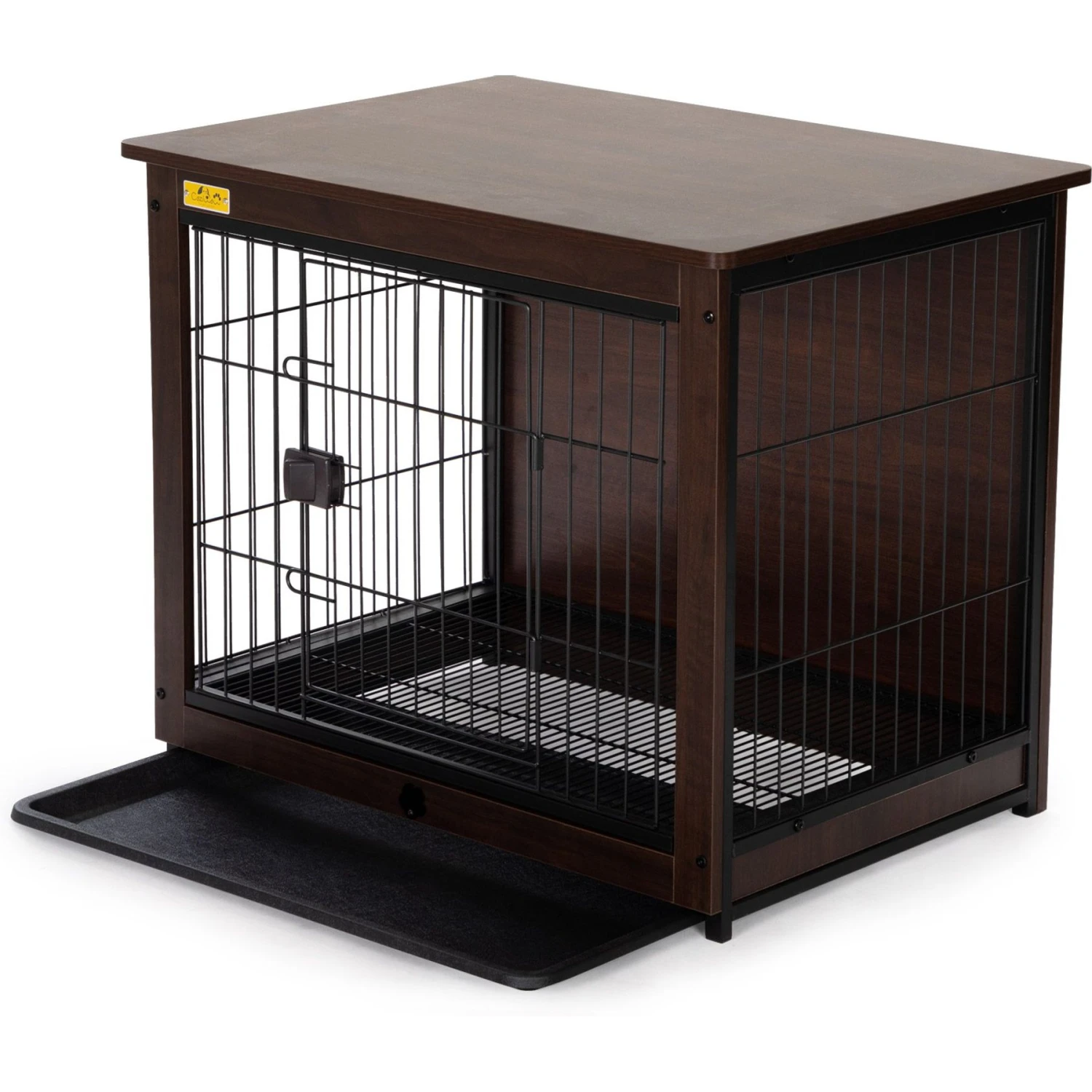 Coziwow Furniture Style Dog Crate With Removable Tray, Walnut 5 Coziwow Furniture Style Dog Crate With Removable Tray, Walnut - Image 5