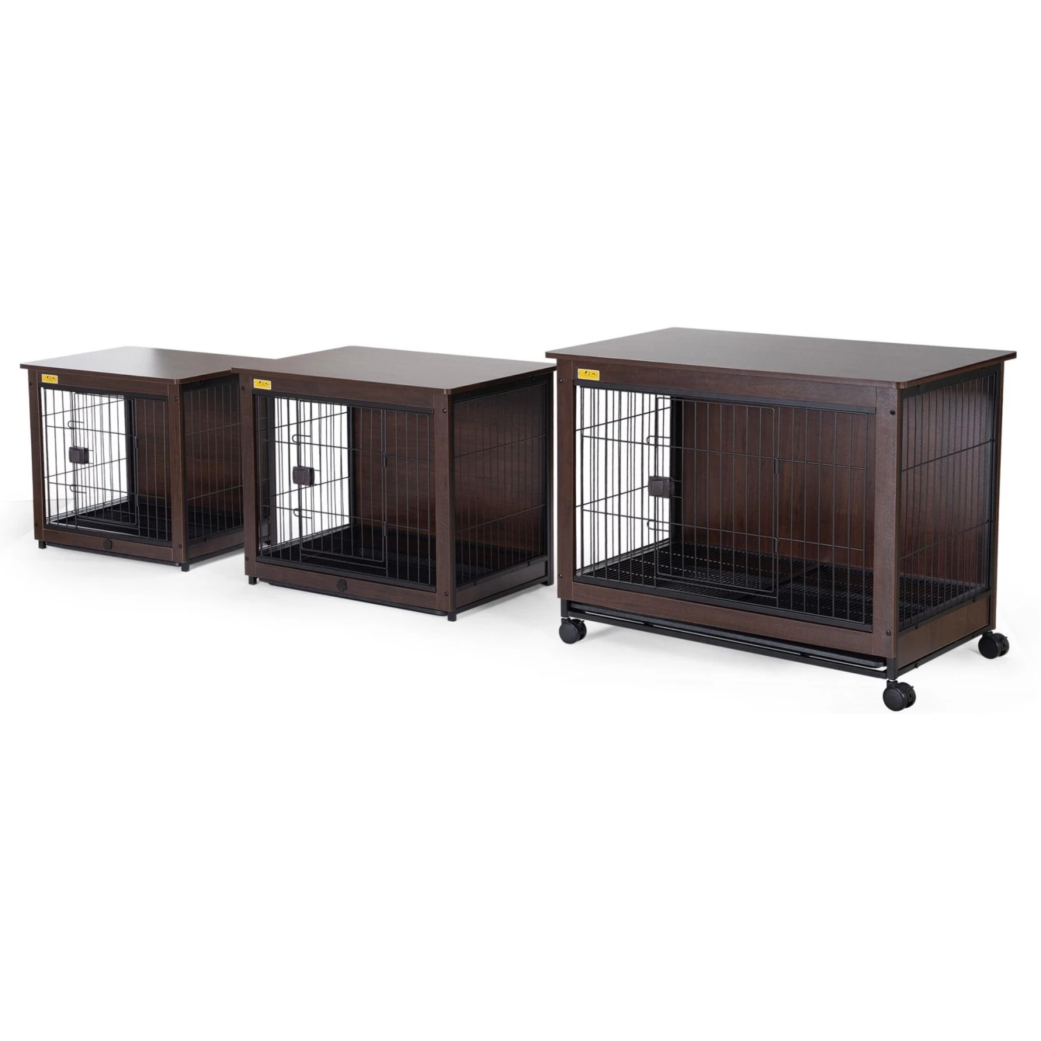 Coziwow Furniture Style Dog Crate With Removable Tray, Walnut 9 Coziwow Furniture Style Dog Crate With Removable Tray, Walnut - Image 9