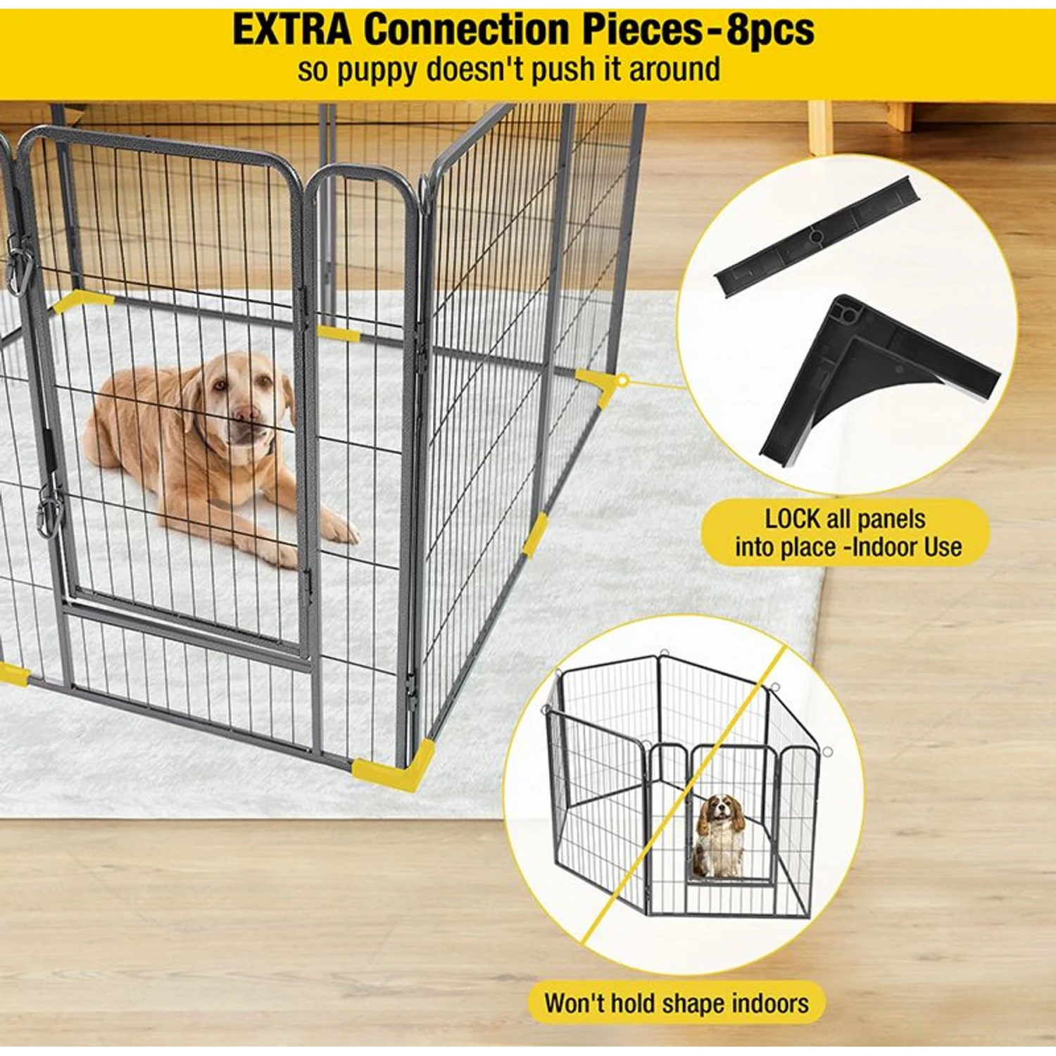 Aivituvin AIR50 Exercise Outdoor & Indoor Portable Dog Playpen, Medium 3 Aivituvin AIR50 Exercise Outdoor & Indoor Portable Dog Playpen, Medium - Image 3