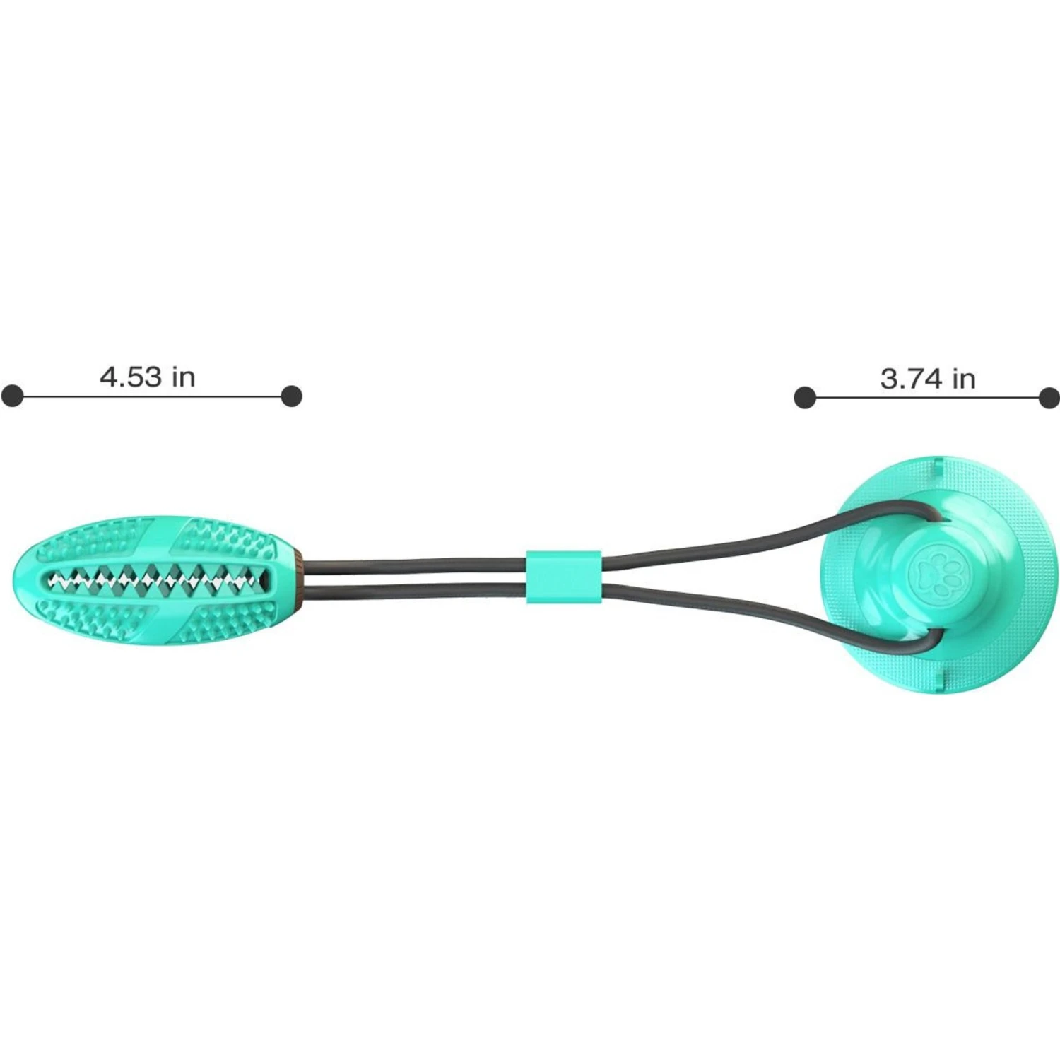 Pet Life 'Grip N' Play' Treat Dispensing Football Shaped Suction Cup Dog Toy 3 Pet Life 'Grip N' Play' Treat Dispensing Football Shaped Suction Cup Dog Toy - Image 3