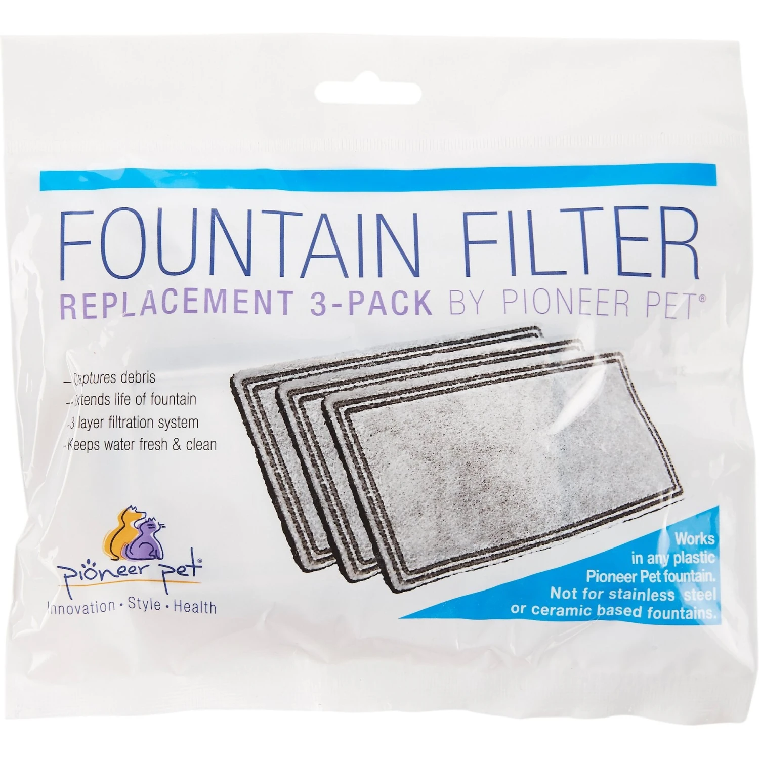 Pioneer Pet Replacement Filters For Plastic Raindrop & Fung Shui Fountains 1 Pioneer Pet Replacement Filters For Plastic Raindrop & Fung Shui Fountains