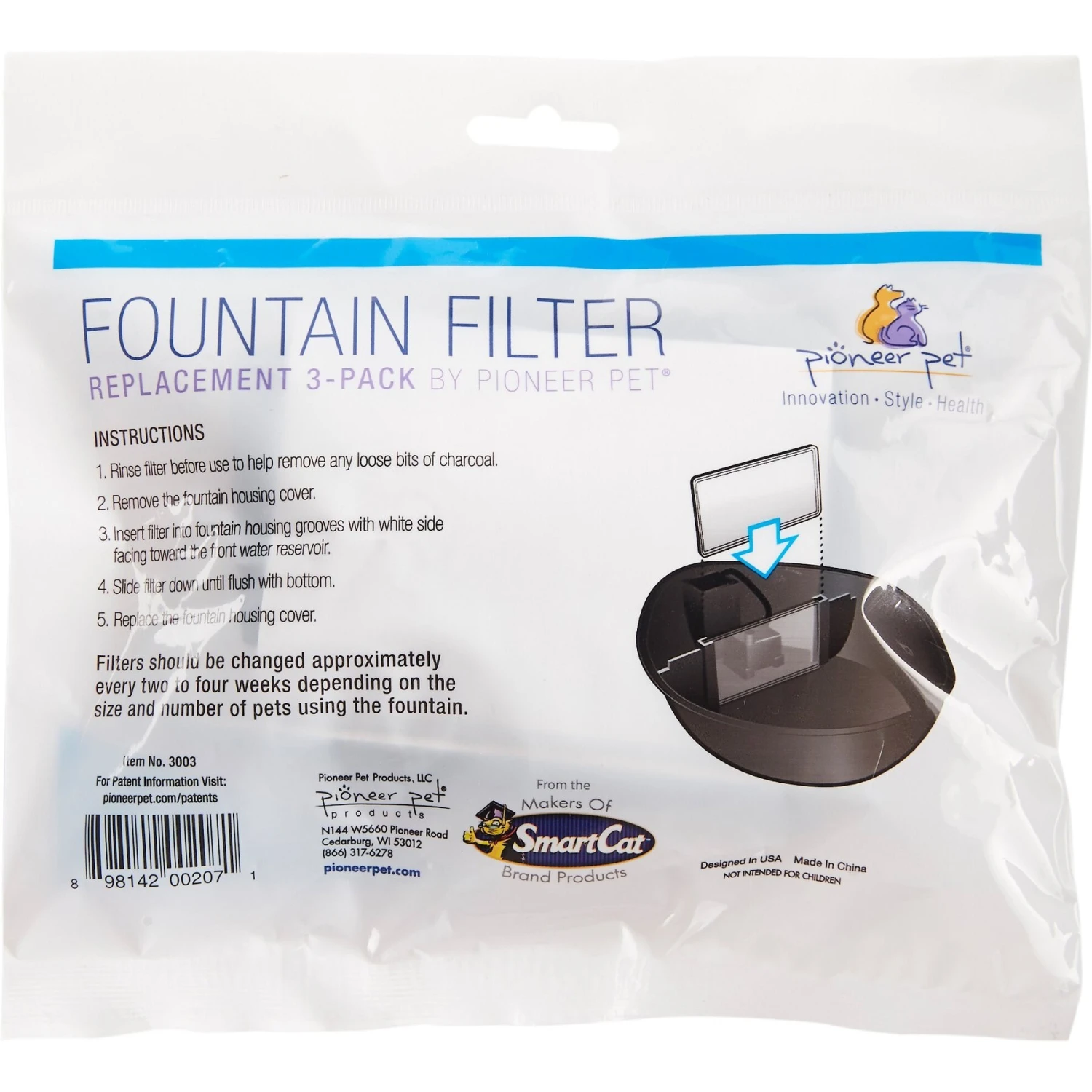 Pioneer Pet Replacement Filters For Plastic Raindrop & Fung Shui Fountains 2 Pioneer Pet Replacement Filters For Plastic Raindrop & Fung Shui Fountains - Image 2