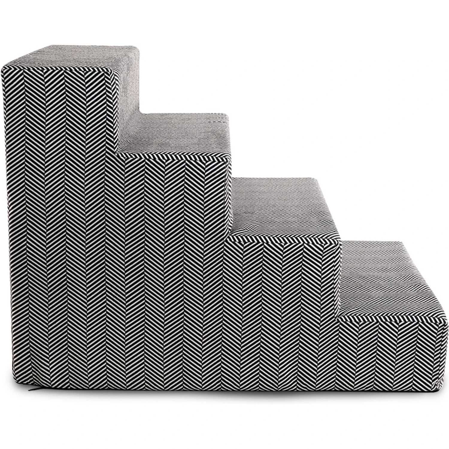 Precious Tails Herringbone High Density Foam 4 Steps Pet Dog & Cat Stair 2 Precious Tails Herringbone High Density Foam 4 Steps Pet Dog & Cat Stair - Image 2