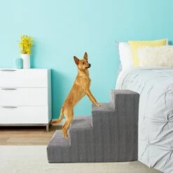 Precious Tails Herringbone High Density Foam 4 Steps Pet Dog & Cat Stair 13 Precious Tails Herringbone High Density Foam 4 Steps Pet Dog & Cat Stair -Pup Haven Sales Store 675118 PT4. AC SS1800 V1666298486