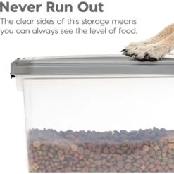 IRIS Airtight Cat, Dog & Bird Food Storage Container With Attachable Casters -Pup Haven Sales Store 677342 PT4. AC SS1800 V1686073052
