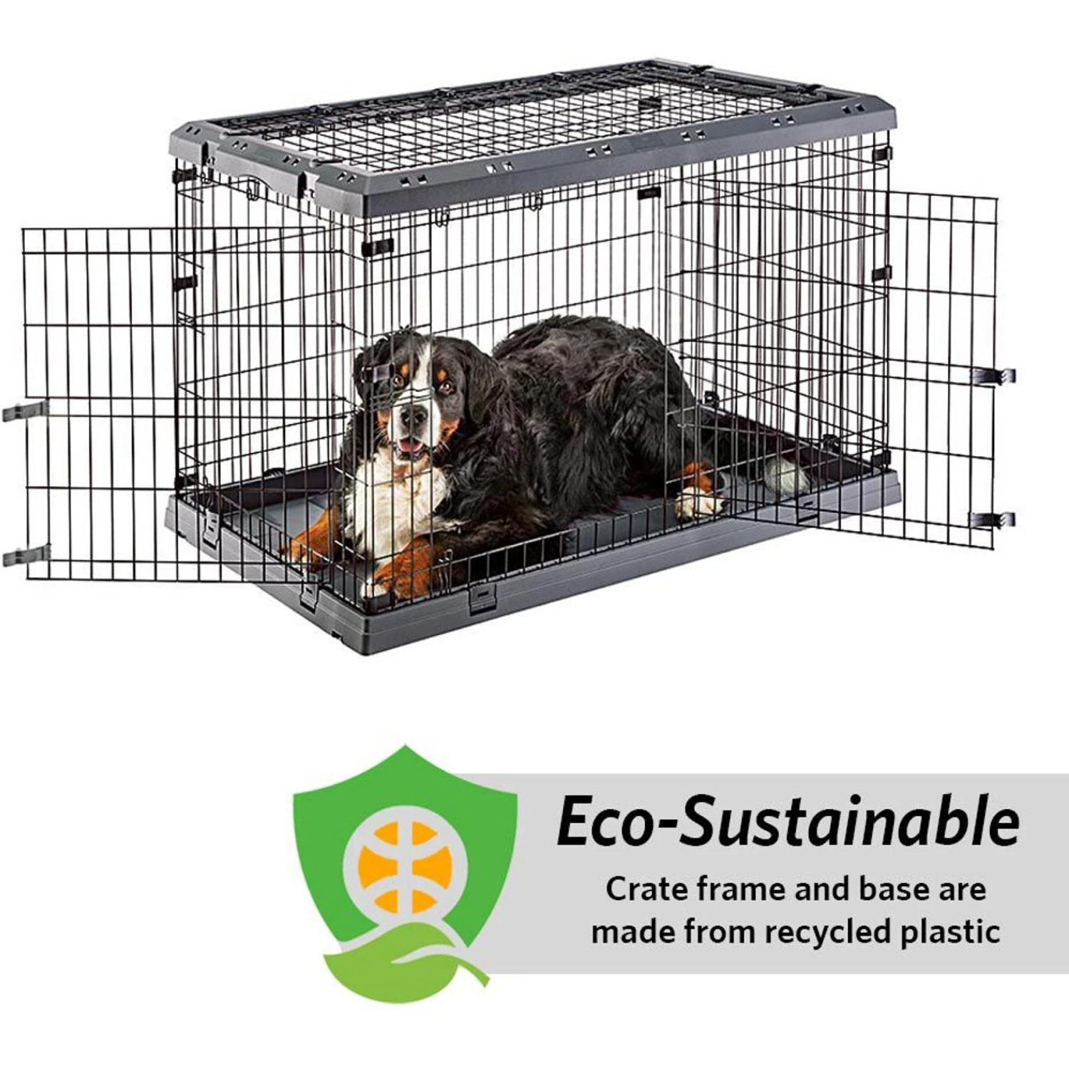 Ferplast Superior Hybrid ECO Dog Crate & Playpen, Gray 2 Ferplast Superior Hybrid ECO Dog Crate & Playpen, Gray - Image 2