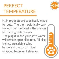 K&H Pet Products Thermal-Bowl Outdoor Heated Cat & Dog Water Bowl -Pup Haven Sales Store 69530 PT8. AC SS1800 V1611768994