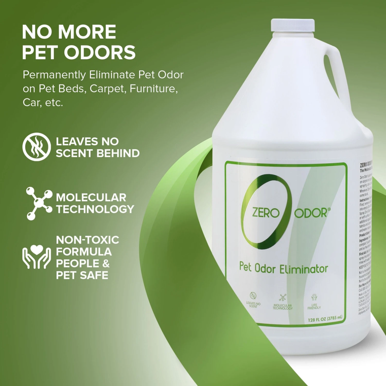 Zero Odor Pet Odor Eliminator Refill, 128-oz Bottle 3 Zero Odor Pet Odor Eliminator Refill, 128-oz Bottle - Image 3