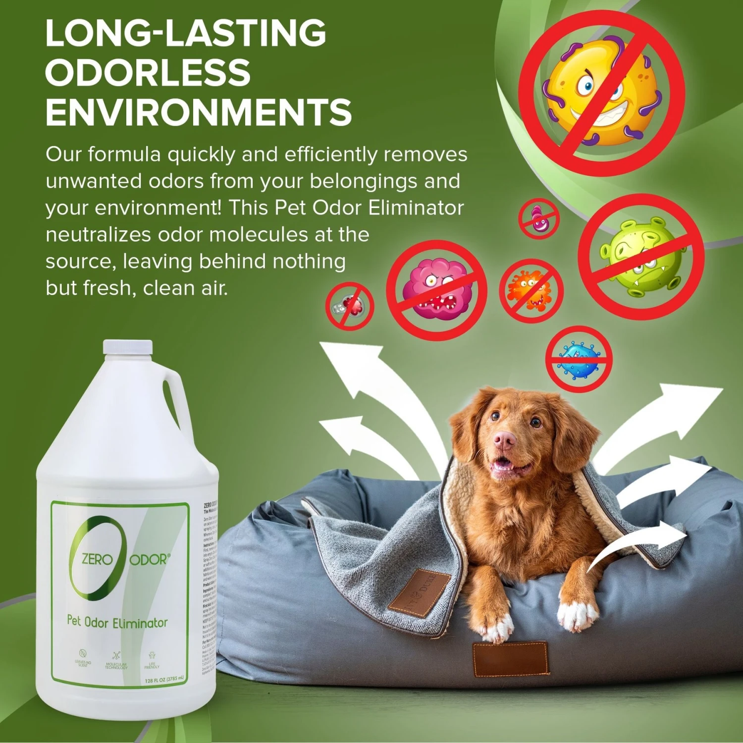 Zero Odor Pet Odor Eliminator Refill, 128-oz Bottle 8 Zero Odor Pet Odor Eliminator Refill, 128-oz Bottle - Image 8