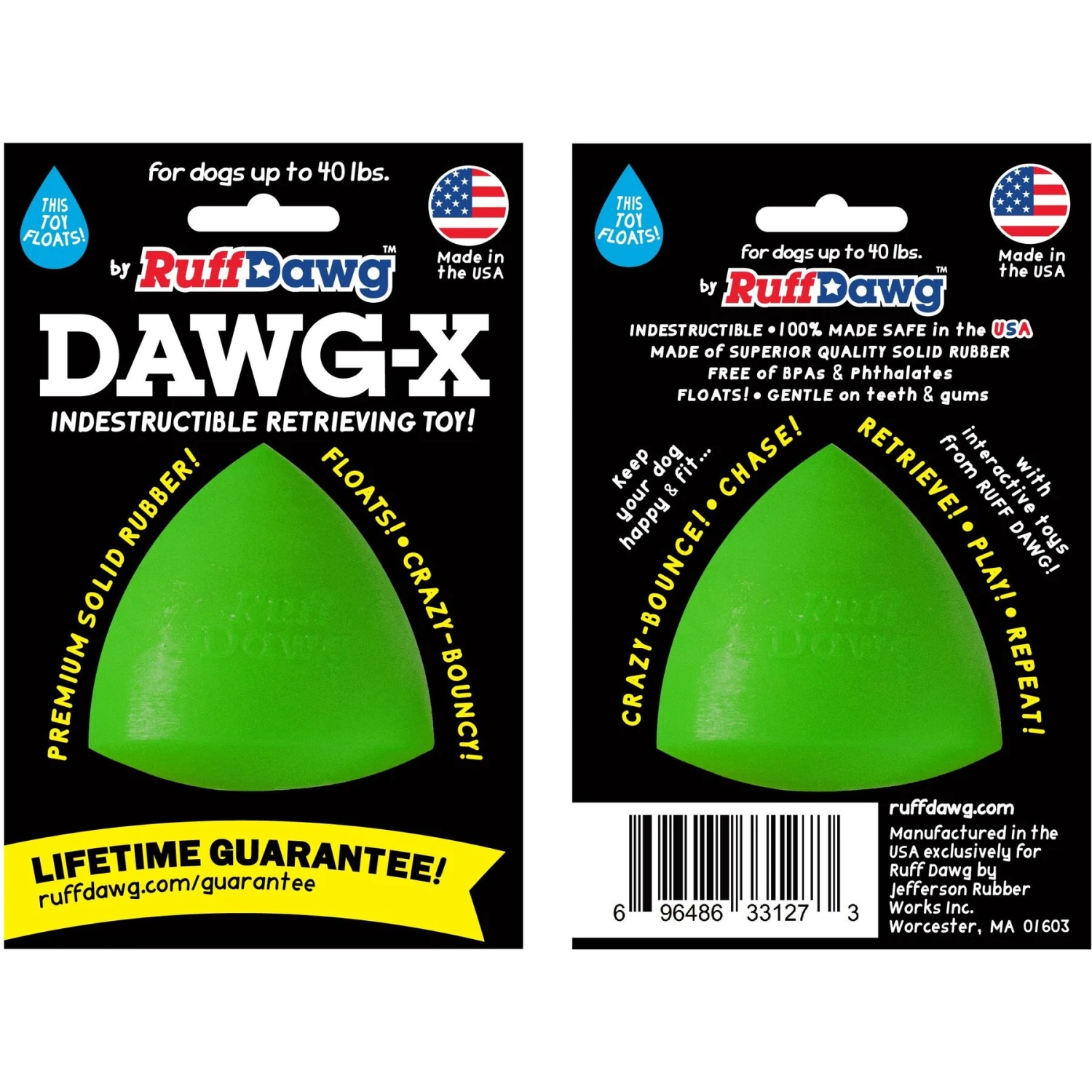 Ruff Dawg Triangular Rubber Retreiving Dog Toy, Assorted Colors 1 Ruff Dawg Triangular Rubber Retreiving Dog Toy, Assorted Colors