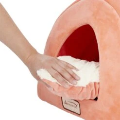 Armarkat Cave Shape Covered Cat & Dog Bed, Orange/Ivory -Pup Haven Sales Store 70089 PT5. AC SS1800 V1566245587