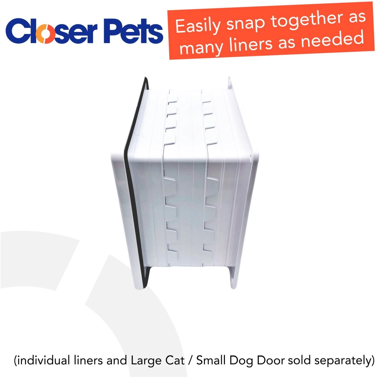 Closer Pets Cat Mate 2-inch Wall Liner Door Accessory, White, Large 4 Closer Pets Cat Mate 2-inch Wall Liner Door Accessory, White, Large - Image 4