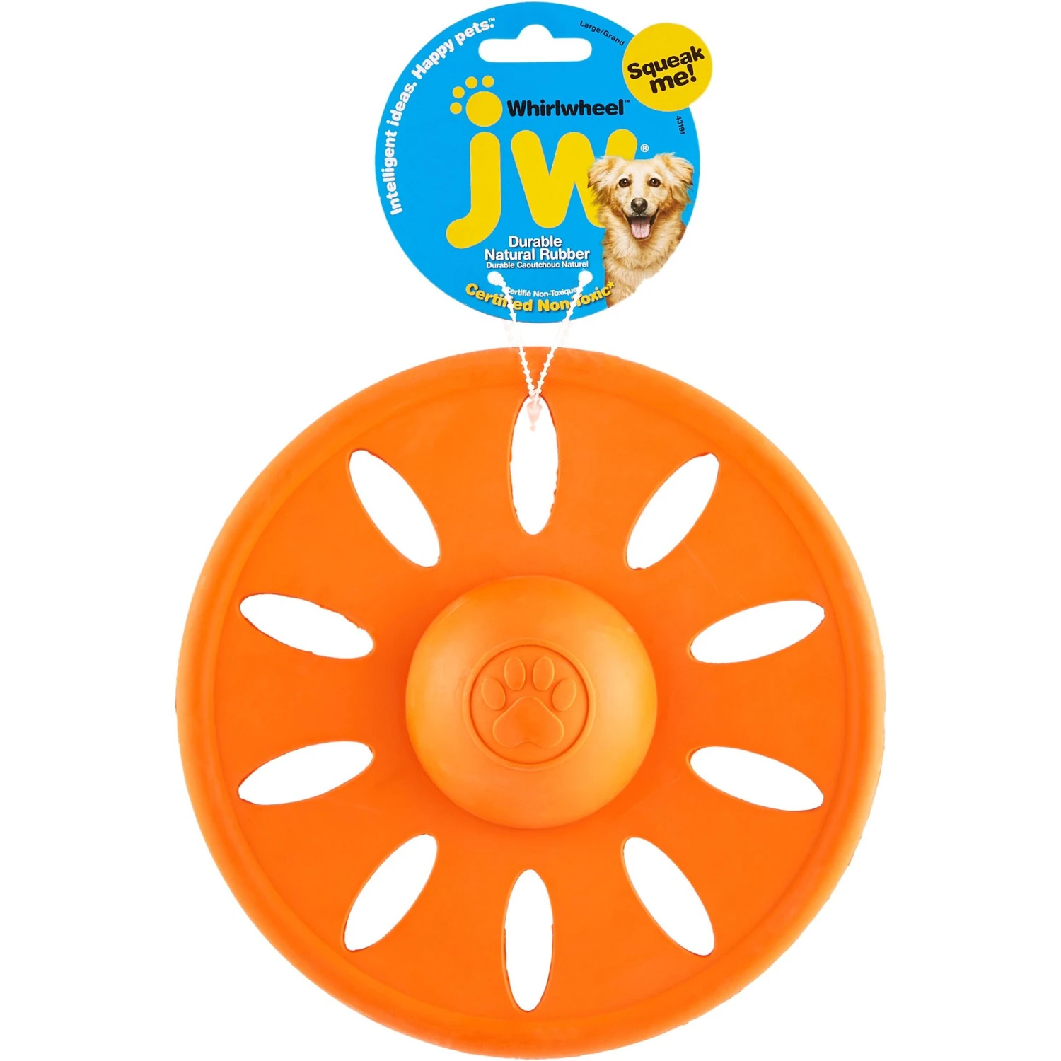 JW Pet Whirlwheel Flying Disk Dog Toy, Color Varies 1 JW Pet Whirlwheel Flying Disk Dog Toy, Color Varies