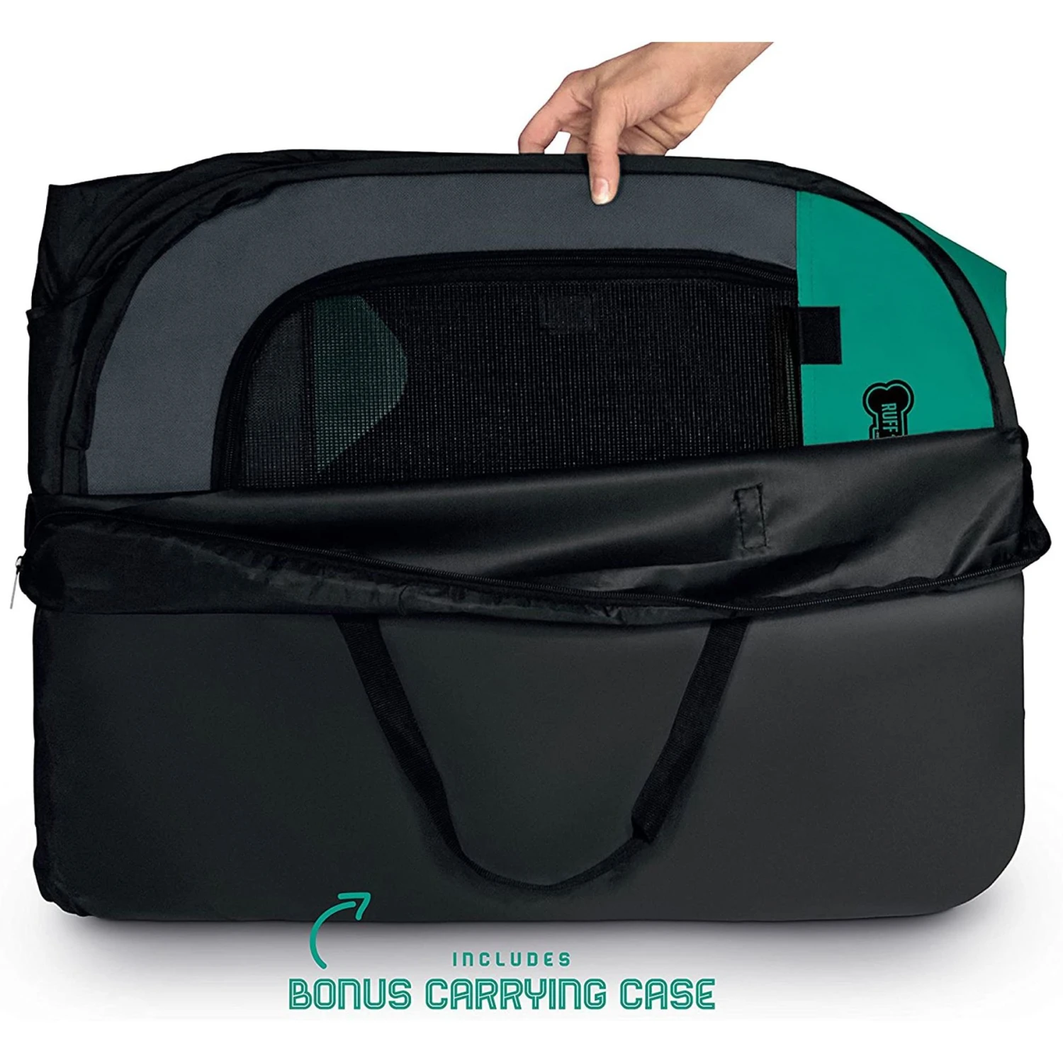 Ruff 'N Ruffus Portable Foldable Cat & Dog Playpen, Carrying Case, & Travel Bowl 3 Ruff 'N Ruffus Portable Foldable Cat & Dog Playpen, Carrying Case, & Travel Bowl - Image 3