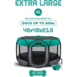 Ruff 'N Ruffus Portable Foldable Cat & Dog Playpen, Carrying Case, & Travel Bowl 13 Ruff 'N Ruffus Portable Foldable Cat & Dog Playpen, Carrying Case, & Travel Bowl -Pup Haven Sales Store 711446 PT5. AC SS1800 V1673626568