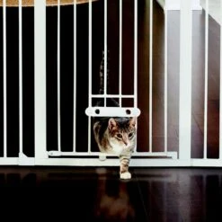 MyPet Extra Tall & Wide Walk Thru Easypass Cat & Dog Gate, White -Pup Haven Sales Store 711790 PT2. AC SS1800 V1670438288