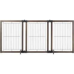 MyPet Extra Wide Versa-Lock Freestanding Cat & Dog Gate, Woodtone -Pup Haven Sales Store 711838 PT4. AC SS1800 V1670434247
