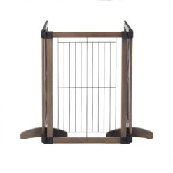 MyPet Extra Wide Versa-Lock Freestanding Cat & Dog Gate, Woodtone -Pup Haven Sales Store 711838 PT6. AC SS1800 V1670439431