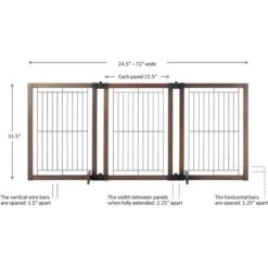 MyPet Extra Wide Versa-Lock Freestanding Cat & Dog Gate, Woodtone -Pup Haven Sales Store 711838 PT7. AC SS1800 V1670434247