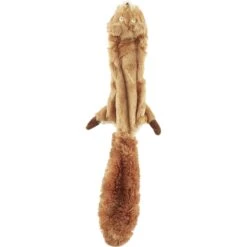 Ethical Pet Skinneeez Forest Series Squirrel Stuffing-Free Squeaky Plush Dog Toy