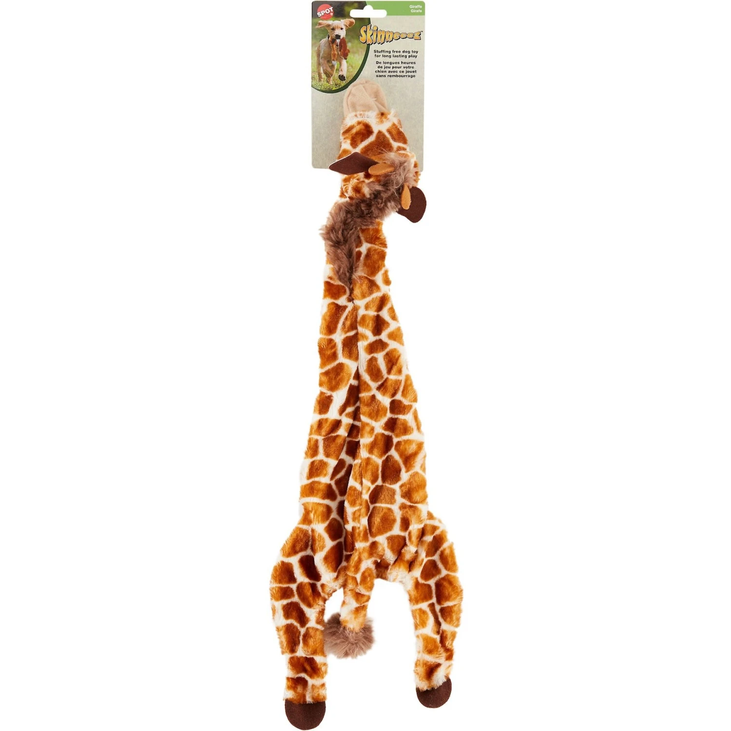 Ethical Pet Skinneeez Giraffe Stuffing-Free Squeaky Plush Dog Toy 2 Ethical Pet Skinneeez Giraffe Stuffing-Free Squeaky Plush Dog Toy - Image 2