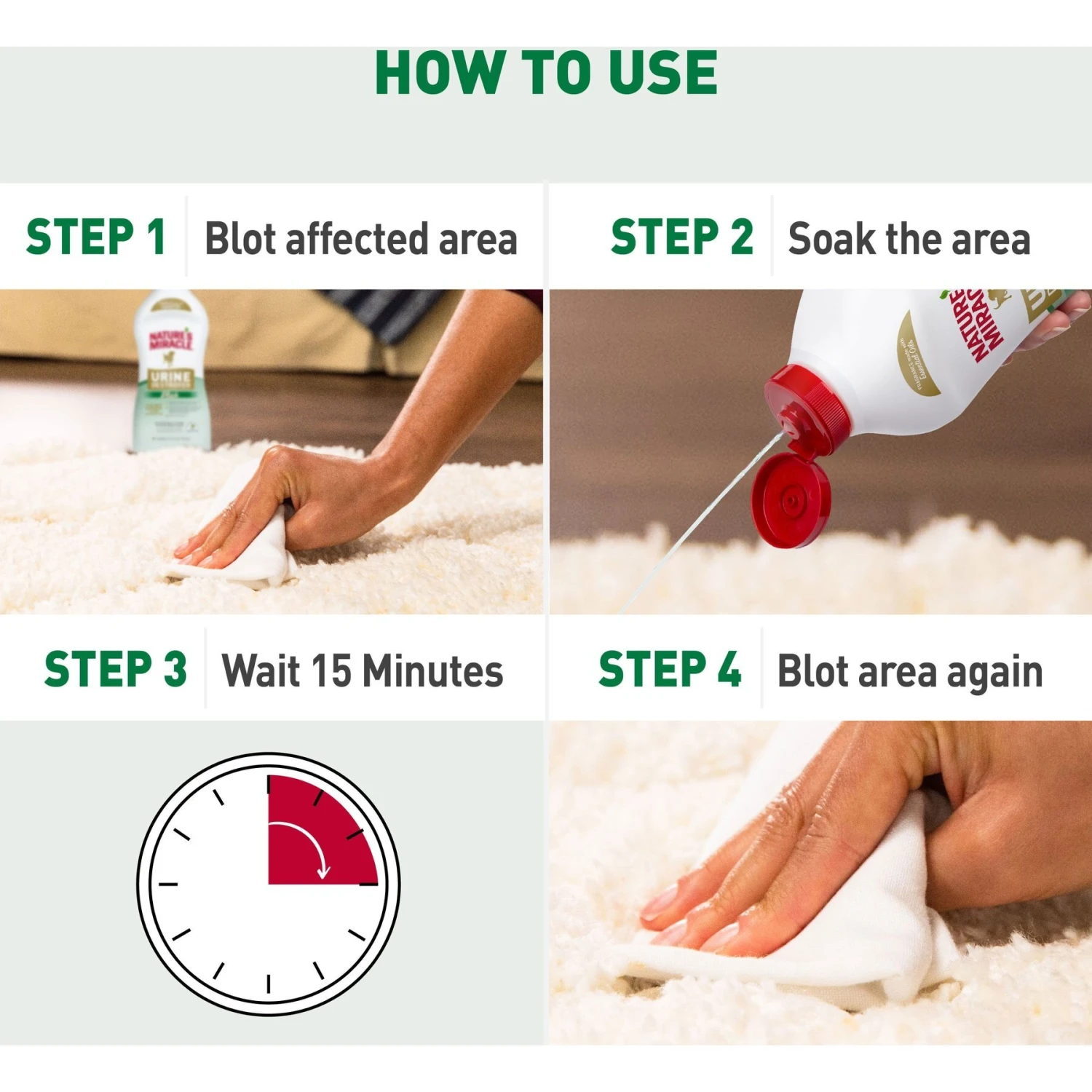Nature's Miracle Urine Destroyer Plus Carpet Deodorizer, 32-oz Bottle 4 Nature's Miracle Urine Destroyer Plus Carpet Deodorizer, 32-oz Bottle - Image 4
