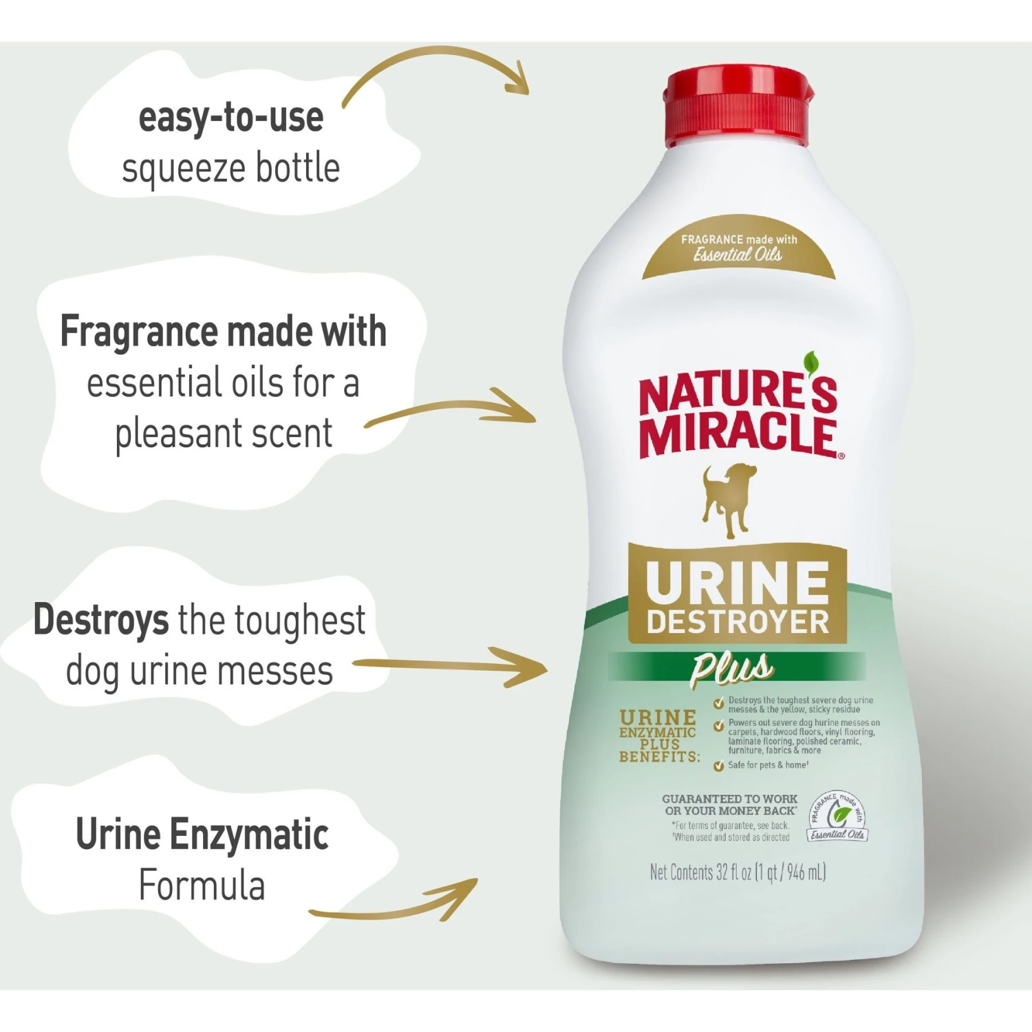 Nature's Miracle Urine Destroyer Plus Carpet Deodorizer, 32-oz Bottle 5 Nature's Miracle Urine Destroyer Plus Carpet Deodorizer, 32-oz Bottle - Image 5