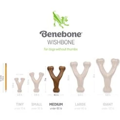 Benebone Bacon Flavor Wishbone Tough Dog Chew Toy -Pup Haven Sales Store 71968 PT5. AC SS1800 V1612394479