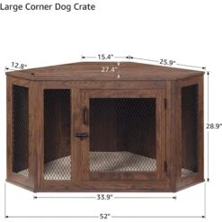 Unipaws Furniture Style Corner Dog Crate 11 Unipaws Furniture Style Corner Dog Crate -Pup Haven Sales Store 739486 PT4. AC SS1800 V1672161749