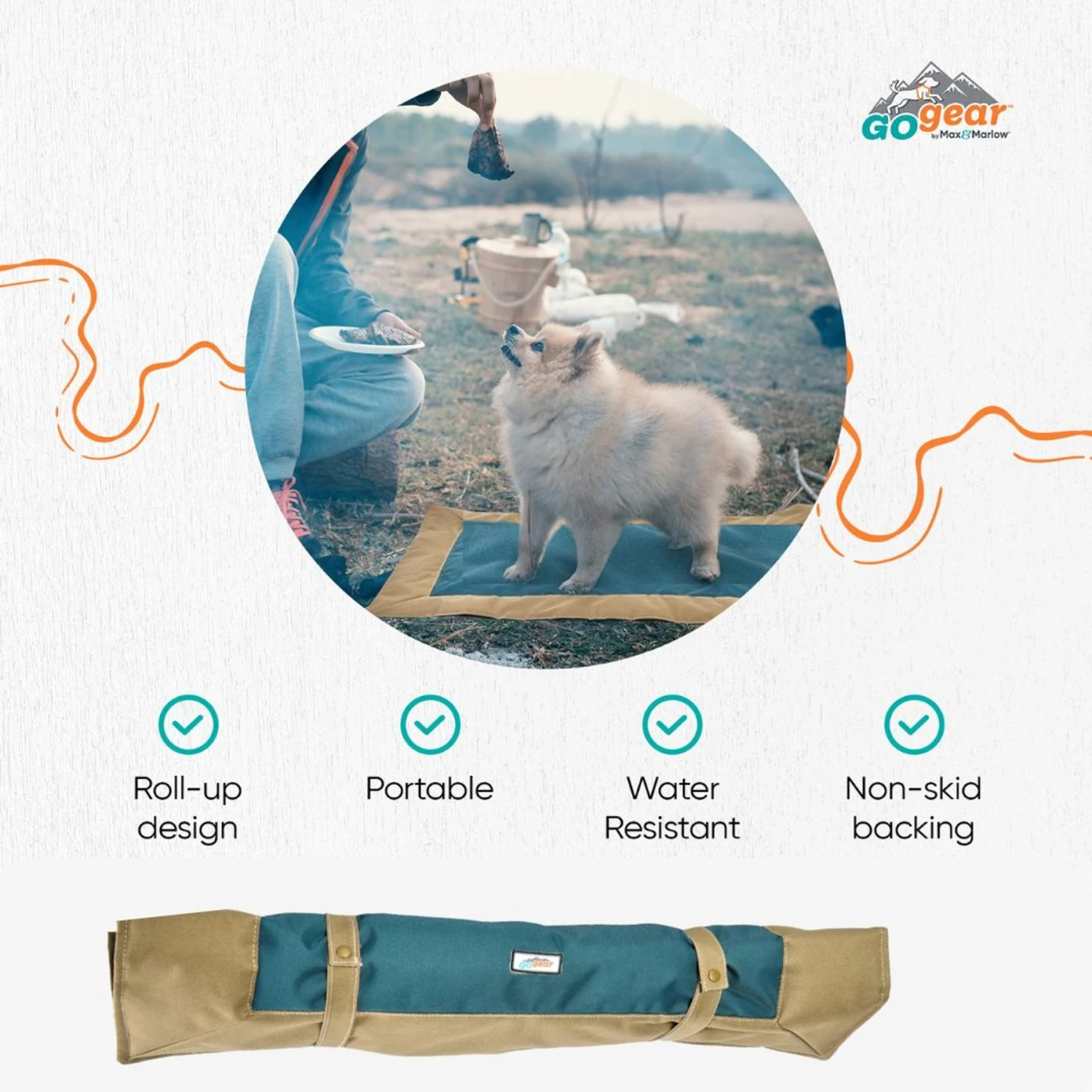 Max & Marlow Go Gear Portable Waterproof Roll-Up Cat & Dog Bed Mat 5 Max & Marlow Go Gear Portable Waterproof Roll-Up Cat & Dog Bed Mat - Image 5