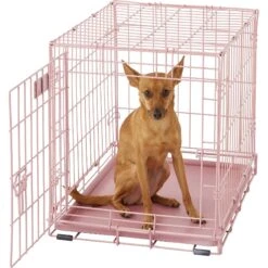 MidWest ICrate Single Door Collapsible Wire Dog Crate, Pink, 24 Inch 12 MidWest ICrate Single Door Collapsible Wire Dog Crate, Pink, 24 Inch -Pup Haven Sales Store 74290 PT3. AC SS1800 V1569015249