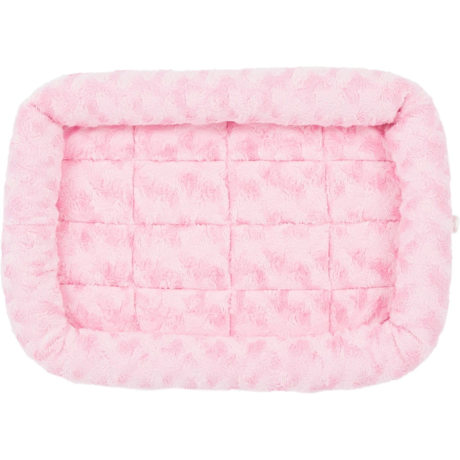 MidWest Quiet Time Fashion Plush Bolster Dog Crate Mat, Pink 4 MidWest Quiet Time Fashion Plush Bolster Dog Crate Mat, Pink - Image 4