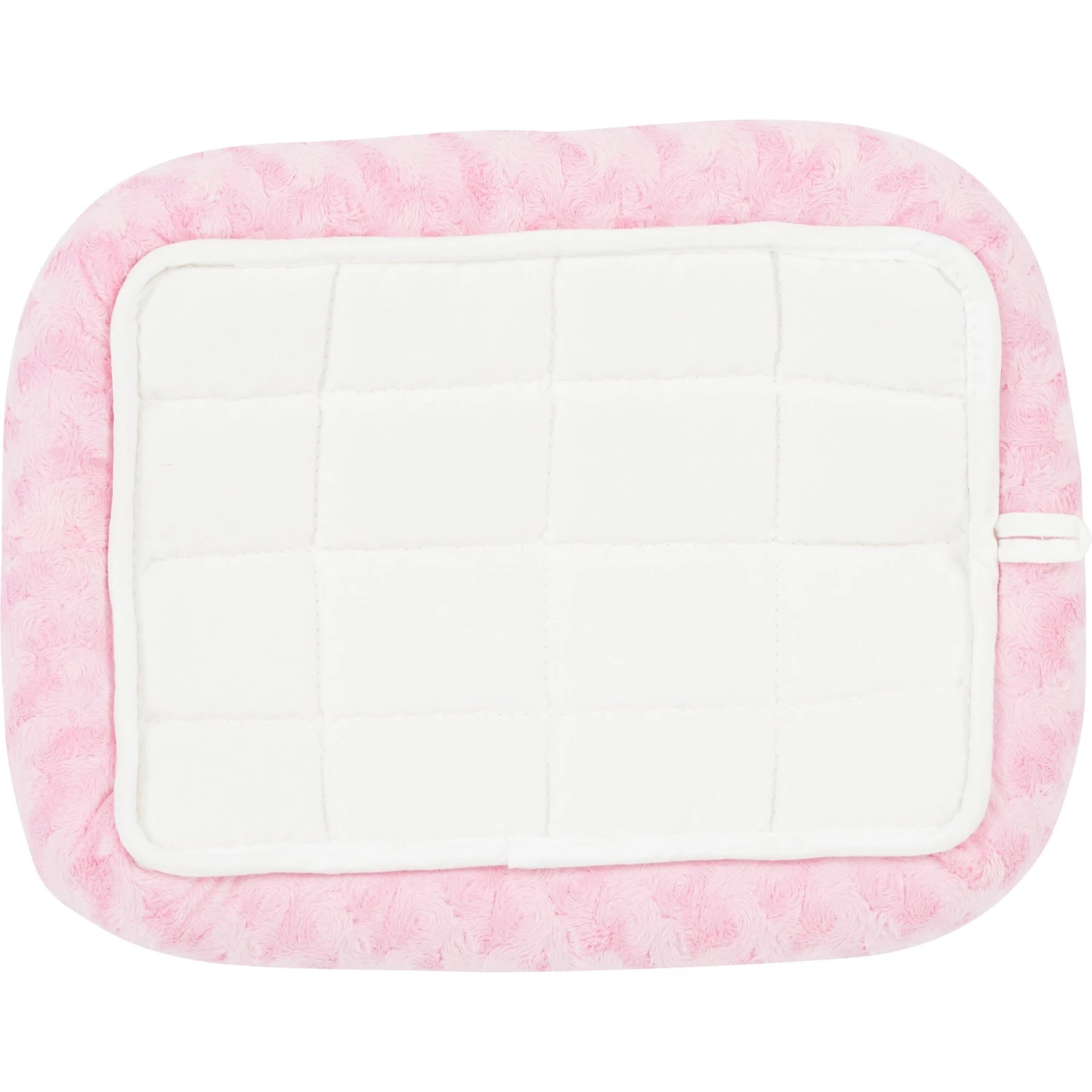 MidWest Quiet Time Fashion Plush Bolster Dog Crate Mat, Pink 5 MidWest Quiet Time Fashion Plush Bolster Dog Crate Mat, Pink - Image 5