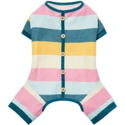 Frisco Cozy Waffle Knit Dog & Cat PJs, Stripe -Pup Haven Sales Store 744246 PT4. AC SS1800 V1692977015