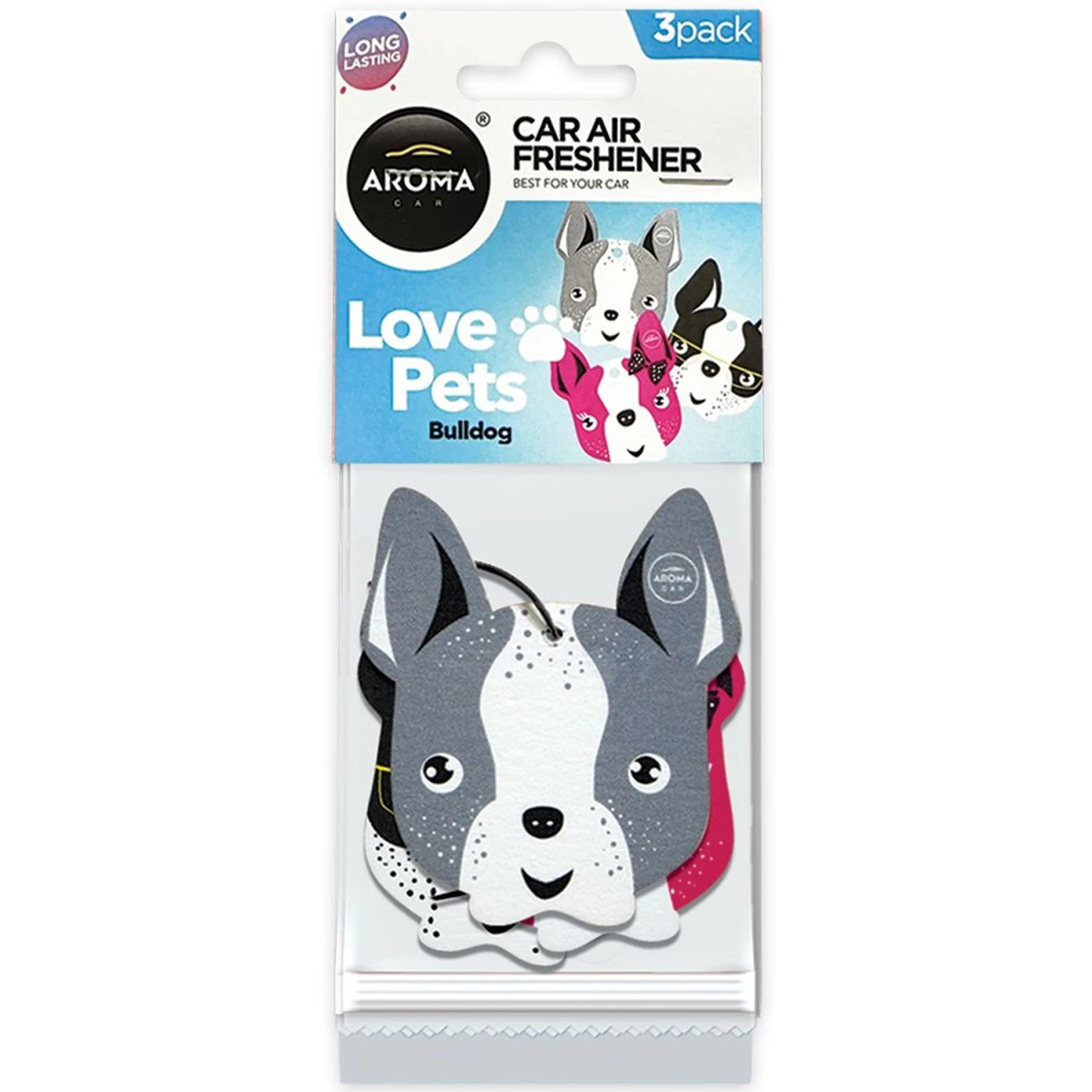 Aroma Car Love Pets Series Bulldog Air Fresheners & Dog Deodorizer, 3 Count 1 Aroma Car Love Pets Series Bulldog Air Fresheners & Dog Deodorizer, 3 Count