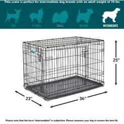 MidWest ICrate Fold & Carry Double Door Collapsible Wire Dog Crate & KONG Classic Dog Toy -Pup Haven Sales Store 752366 PT2. AC SS1800 V1672929135