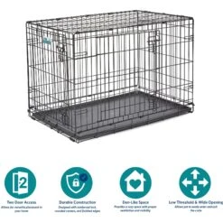 MidWest ICrate Fold & Carry Double Door Collapsible Wire Dog Crate & KONG Classic Dog Toy -Pup Haven Sales Store 752366 PT4. AC SS1800 V1672869881
