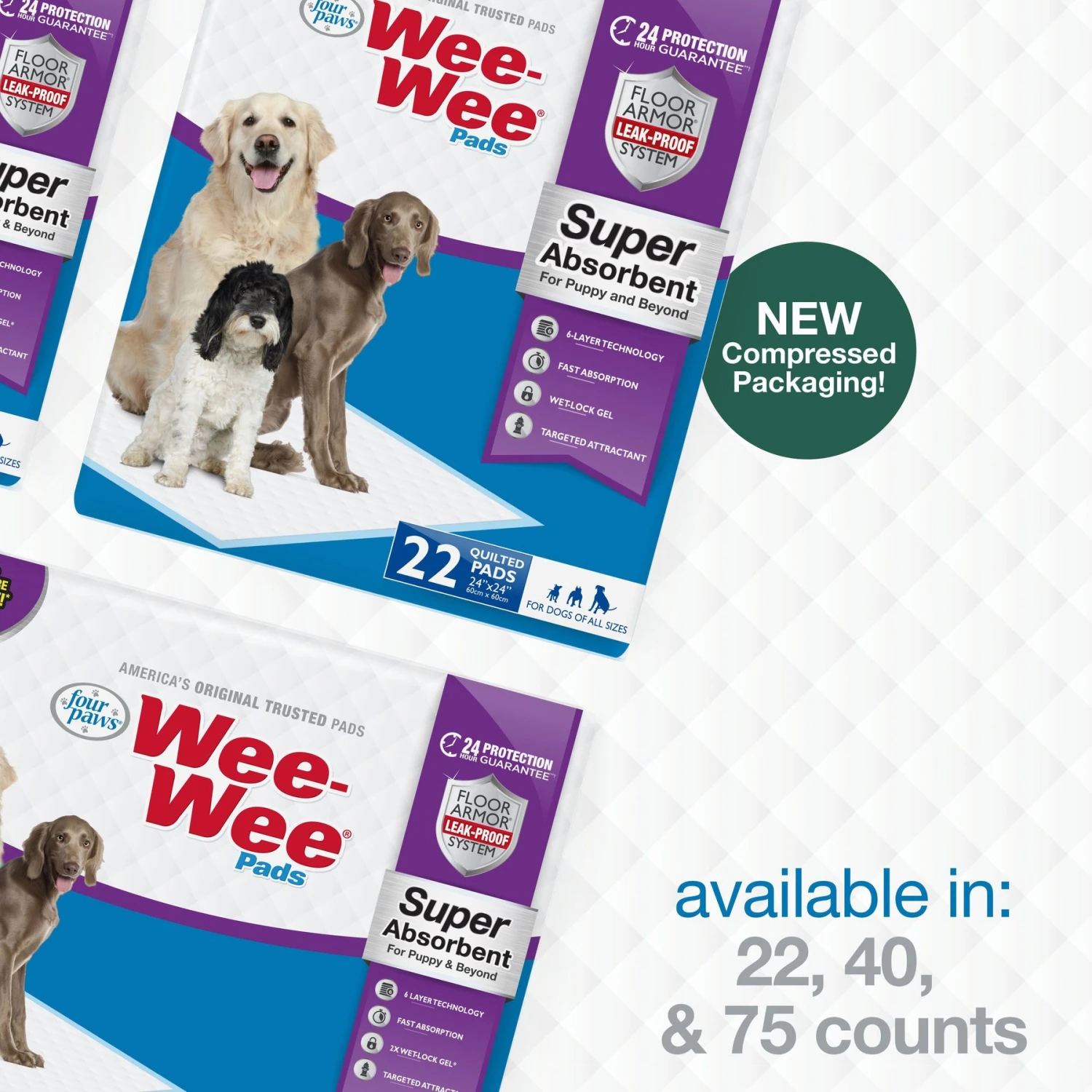 Four Paws Wee-Wee Super Absorbent Dog Pads 8 Four Paws Wee-Wee Super Absorbent Dog Pads - Image 8