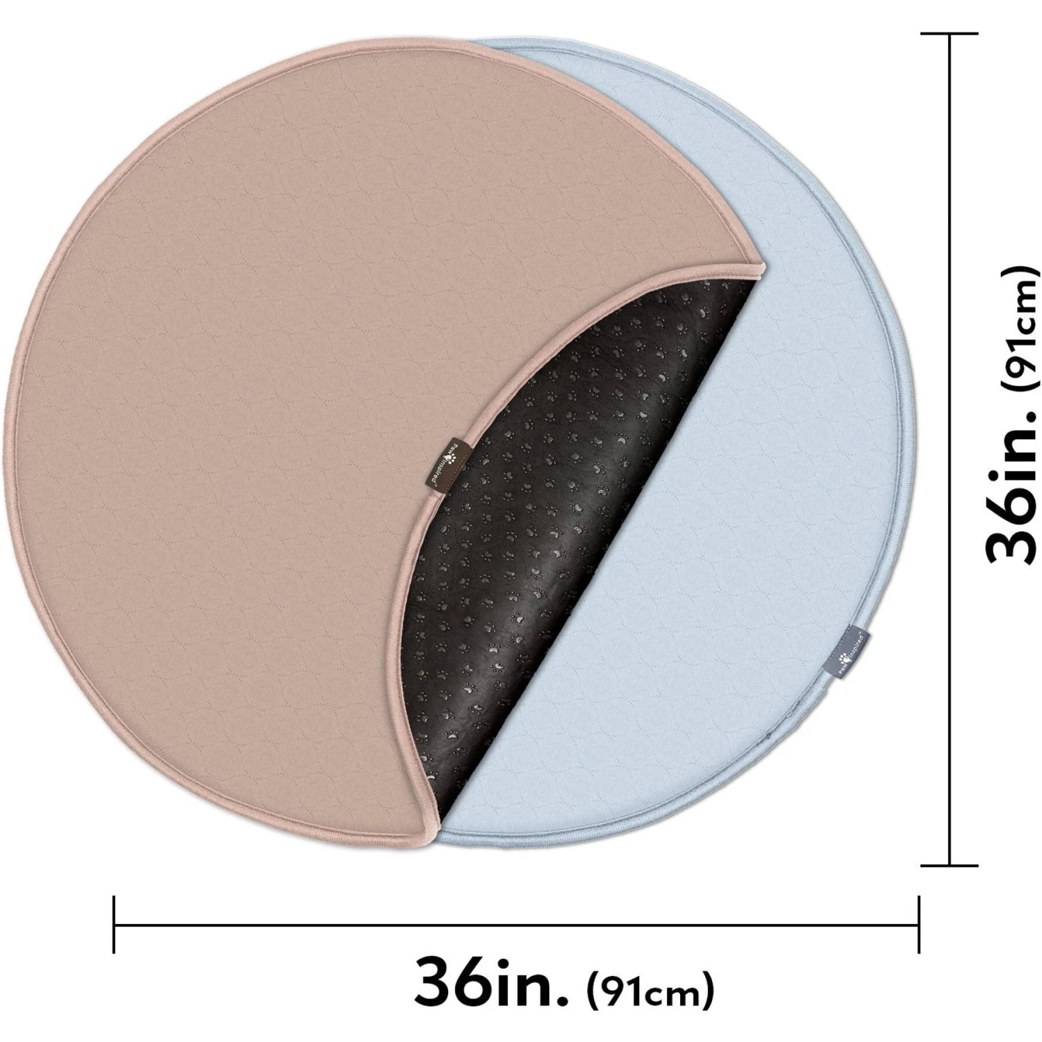 Paw Inspired Round Washable Dog Pee Pads, 2 Count 2 Paw Inspired Round Washable Dog Pee Pads, 2 Count - Image 2