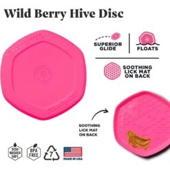 Project Hive Pet Company Hive Wild Berry Scented Disc & Lick Mat Dog Toy, Pink 9 Project Hive Pet Company Hive Wild Berry Scented Disc & Lick Mat Dog Toy, Pink -Pup Haven Sales Store 805950 PT2. AC SS1800 V1683567308
